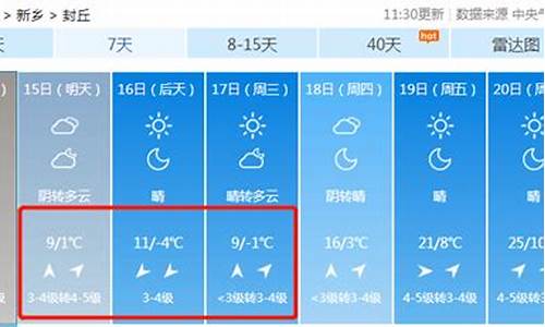 封丘天气预报30天查询百度_封丘天气