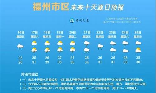 福州未来10天天气预报_福州未来10天天气预报查询