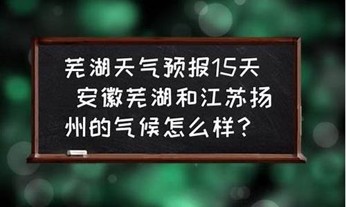 芜湖天气预报15天最新消息查询及答案今天_芜湖天气预报15天最新消息查询