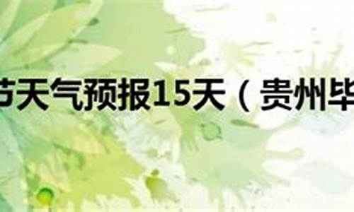 毕节天气预报15天30天查询结果_毕节天气预报15天30天